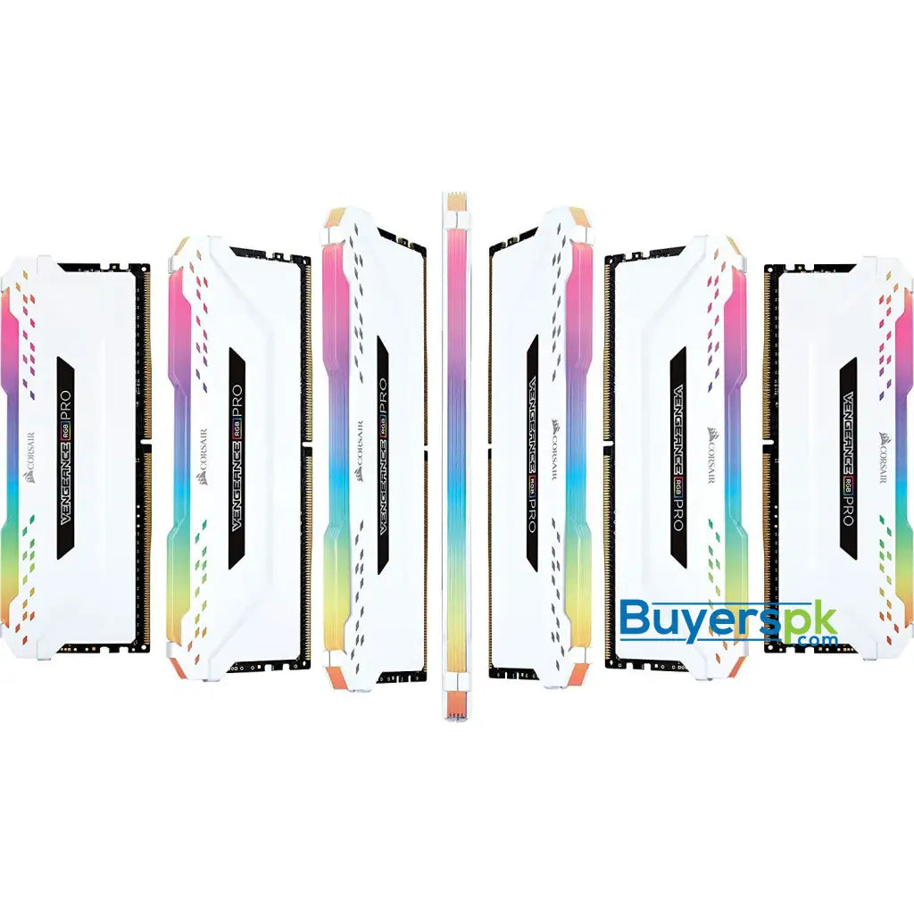 CORSAIR Vengeance RGB PRO 16GB (2x8GB) DDR4 2666MHz C16 LED Desktop Memory - White CMW16GX4M2A2666C16W - RAM CORSAIR Vengeance RGB PRO 16GB (2x8GB) DDR4 2666MHz C16 LED Desktop Memory - White CMW16GX4M2A2666C16W - RAM